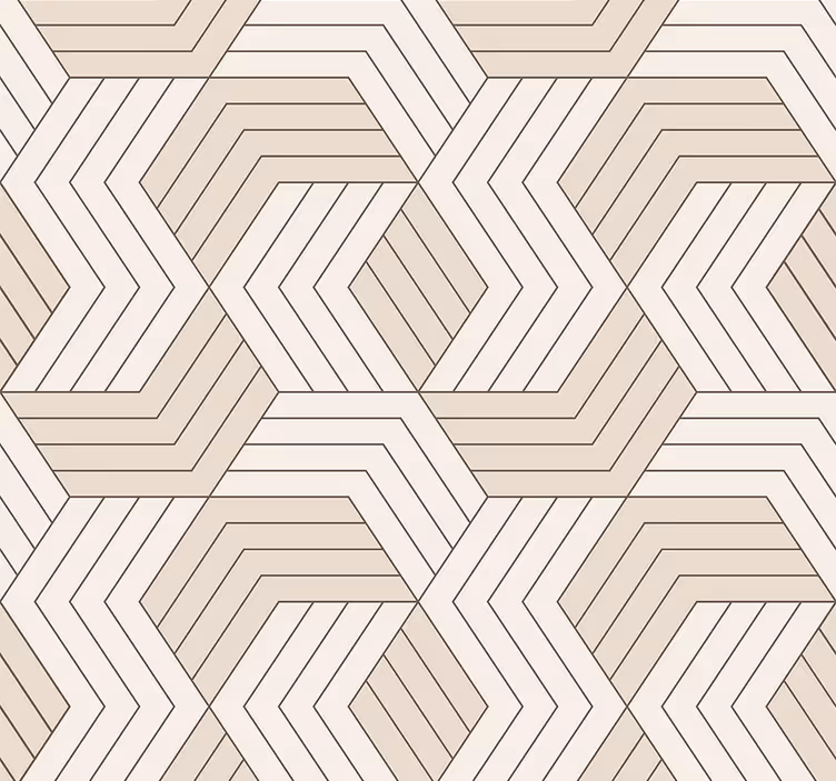 Geometric wallpaper with cubes - TenStickers