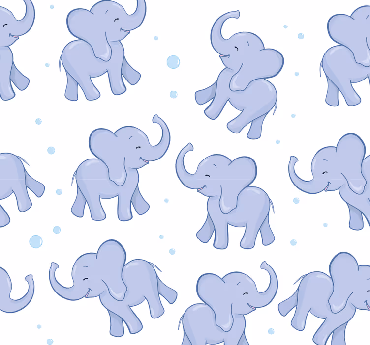 Elephant Delight elephants wallpaper - TenStickers