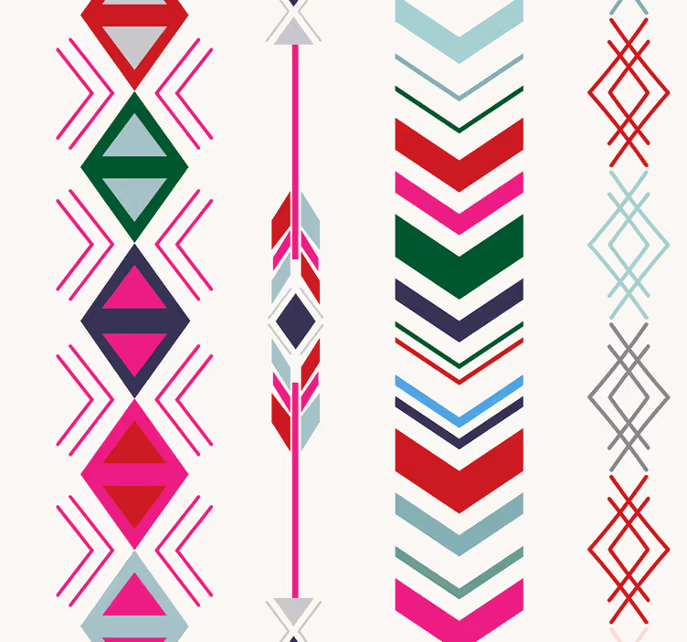 Trendy Arrow Patterns wallpaper geometric - TenStickers