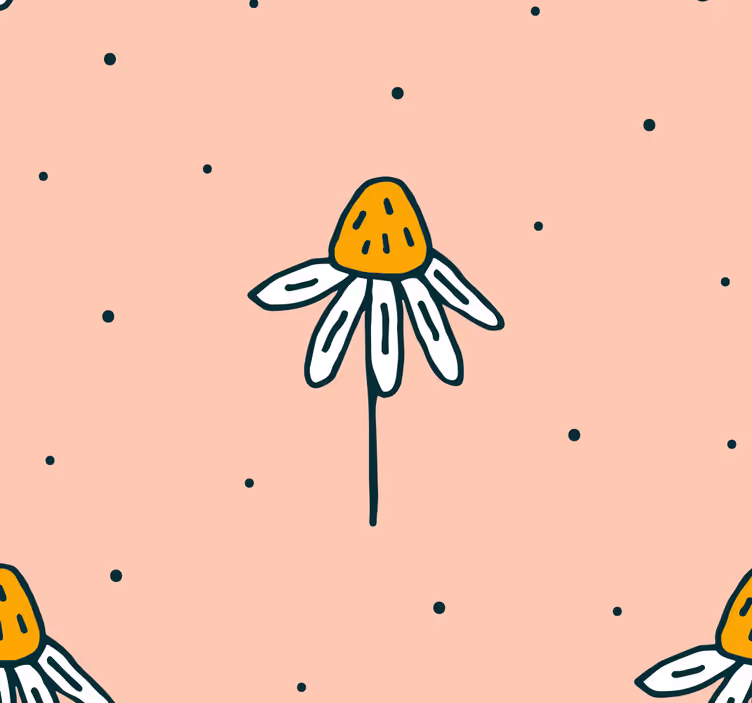 Yellow petal flowers Flower Wallpaper - TenStickers