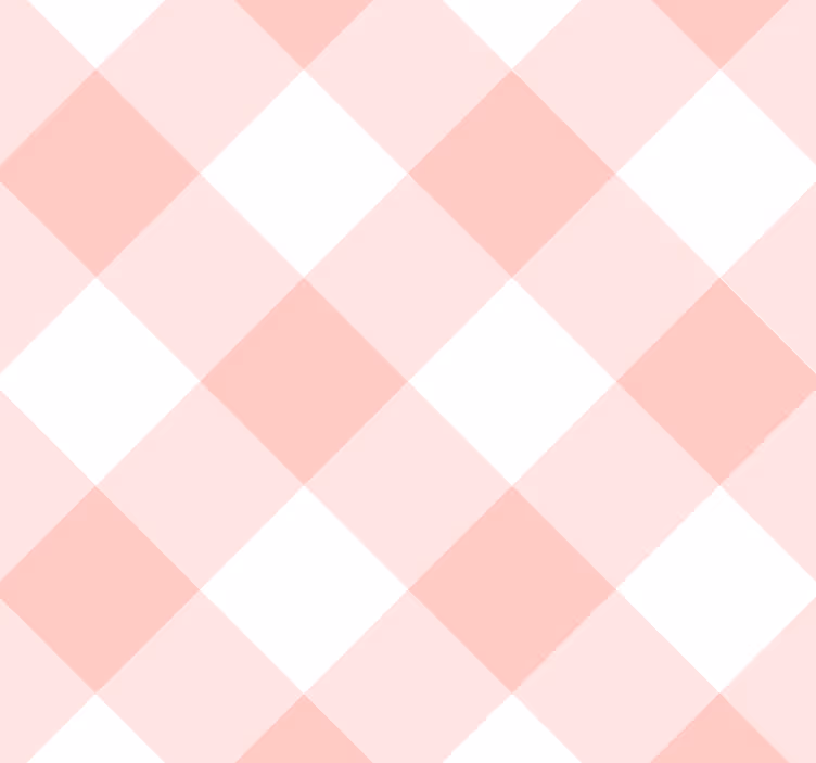 Pink Gingham Pattern wallpaper squares - TenStickers