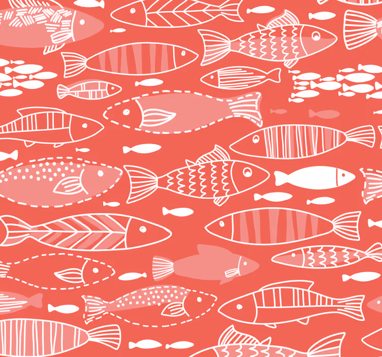 Many fish under sea Animal Wallpaper - TenStickers