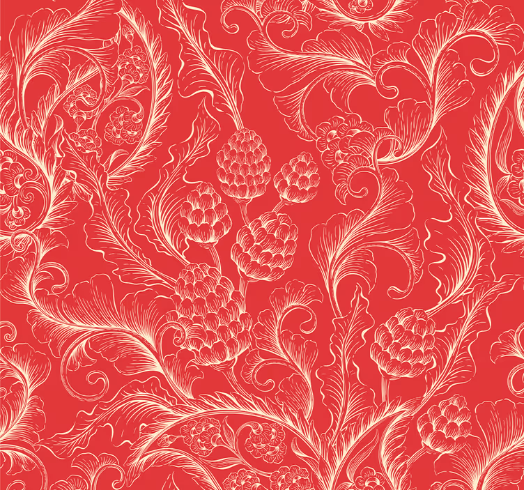 Paisley Illustration Ornamental Wallpaper - TenStickers