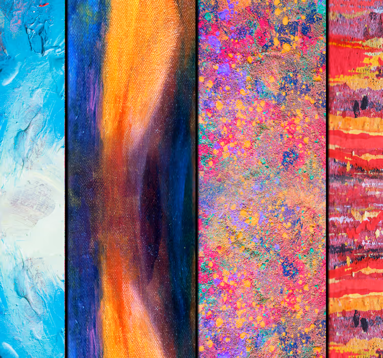 Abstract Art Panels living area wallpaper - TenStickers