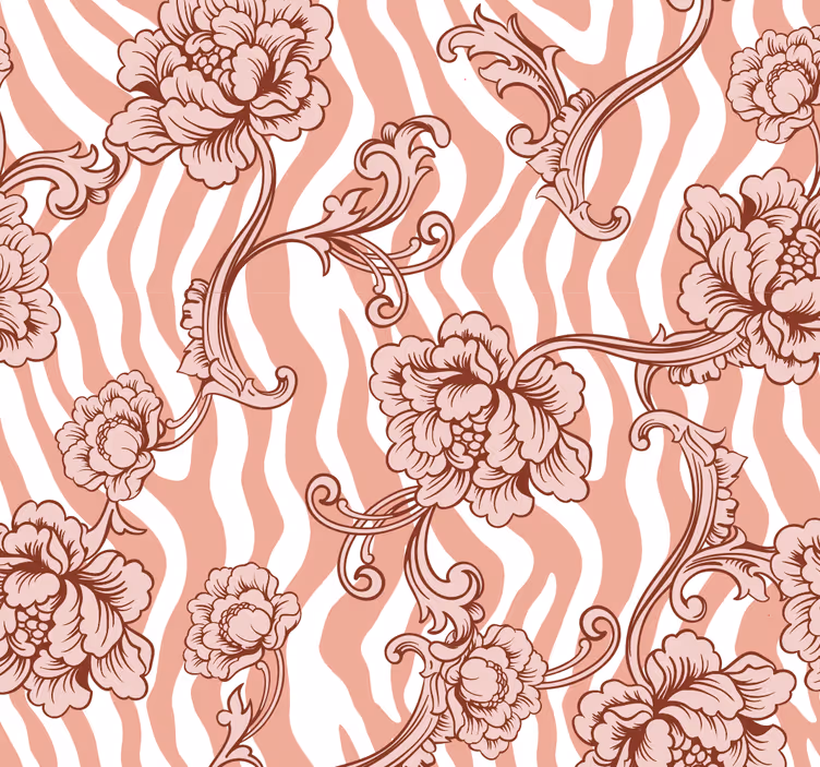 Floral Ornamental Pattern floral wallpaper - TenStickers
