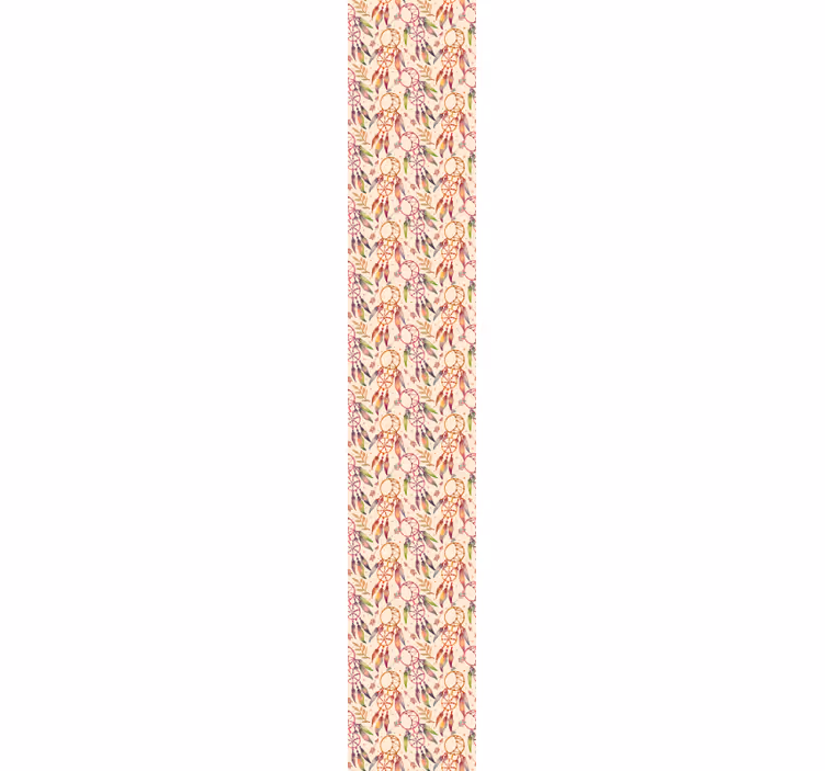 Floral Dreamcatcher Pattern wallpaper childrens room - TenStickers