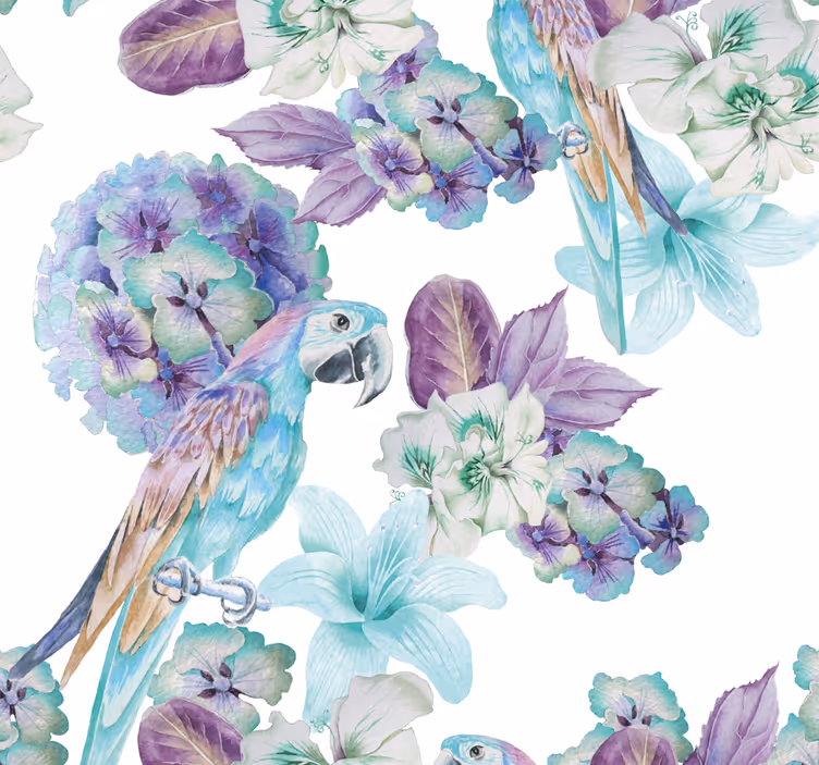 Tropical of parrots Animal wallpaper - TenStickers
