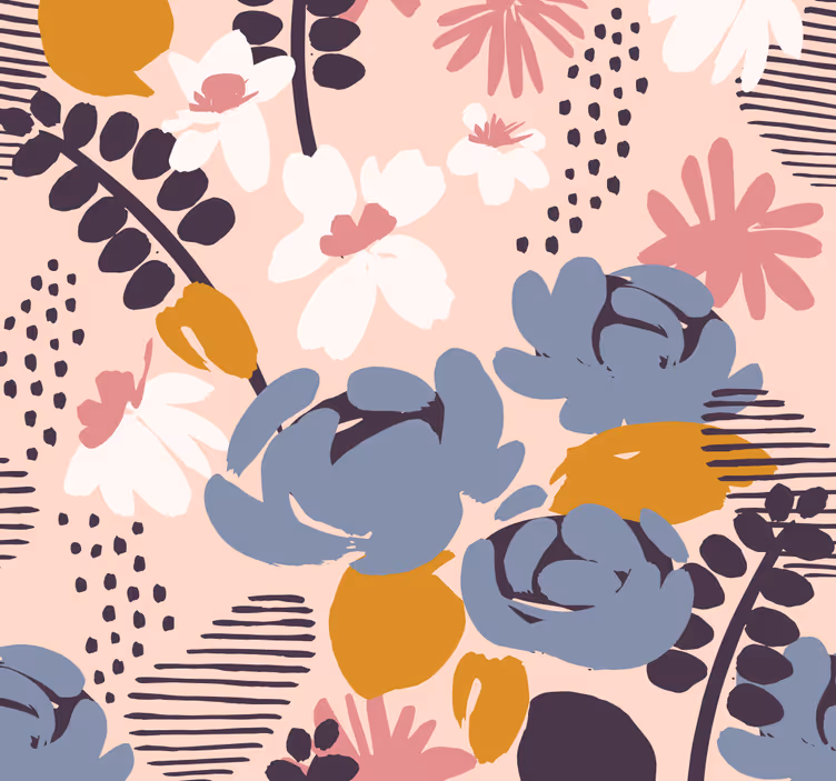 spring leaves paint leaf wallpaper - TenStickers