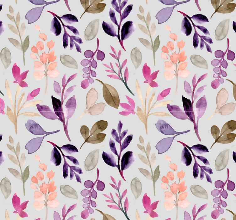 Botanical Nursery floral wallpaper - TenStickers