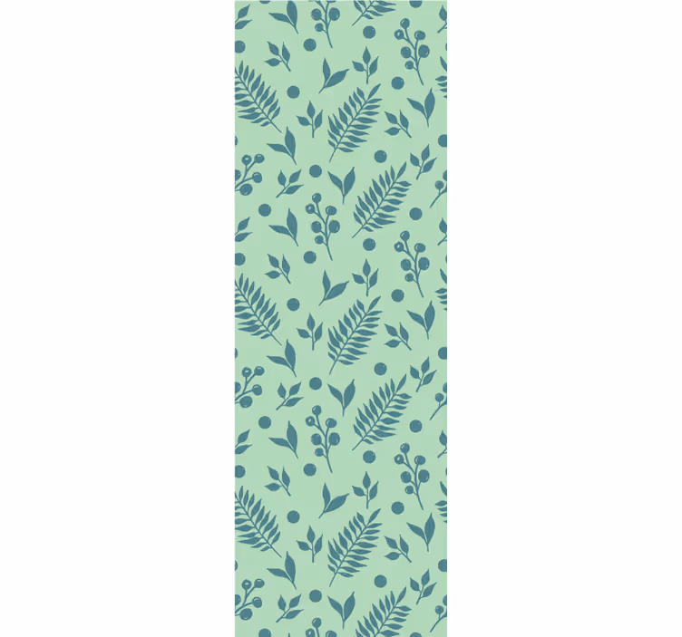 Green leaves on green wallpaper - TenStickers