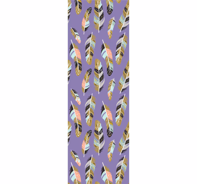 Wallpaper teenage bedroom feathered patterns - TenStickers