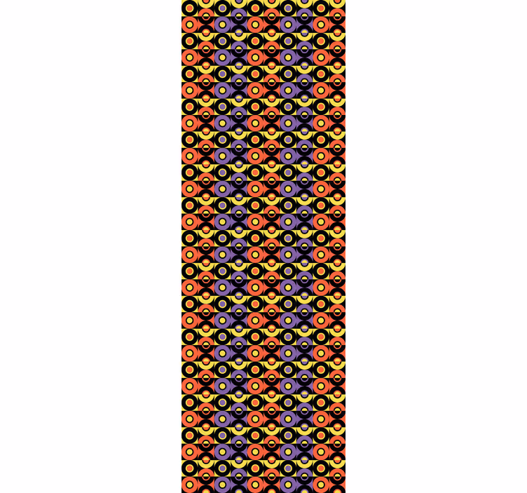 Retro Circles Pattern retro wallpaper - TenStickers