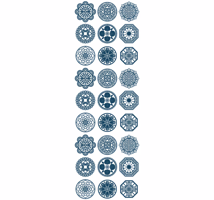 Geometric Tile Patterns tile effect wallpaper - TenStickers