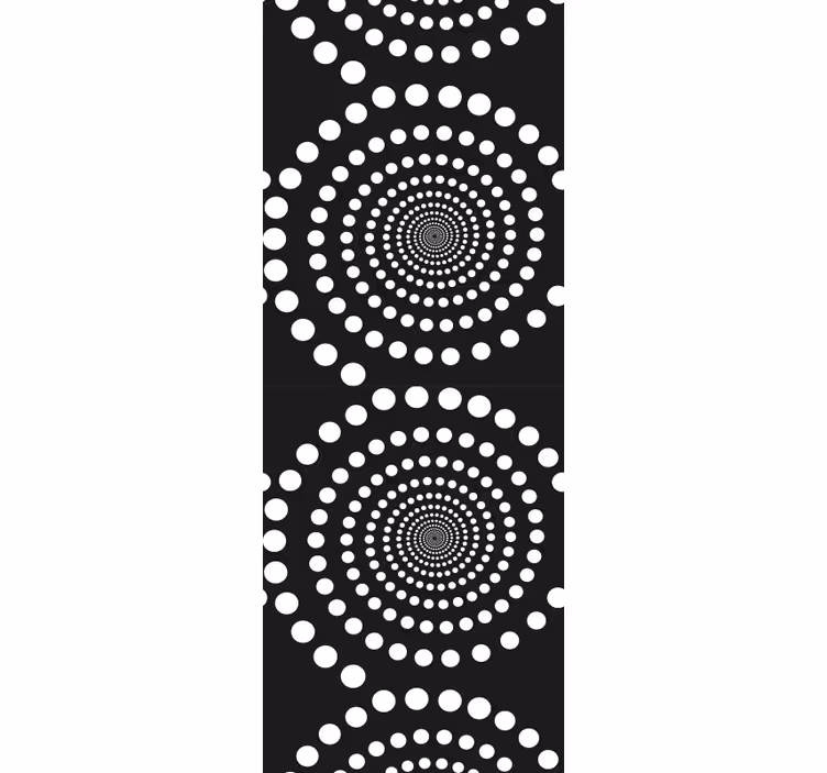 Wallpaper teenage bedroom concentric dots - TenStickers