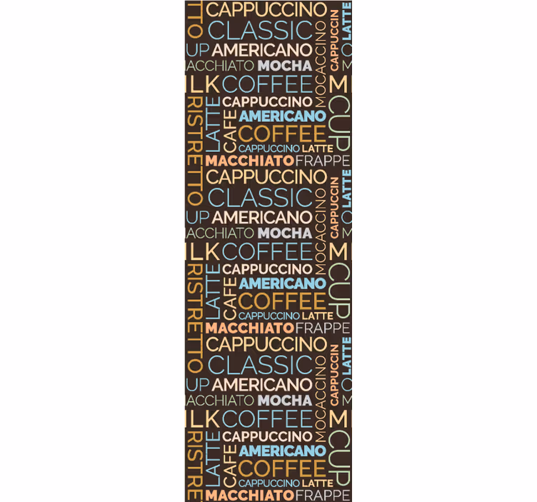 Coffee Typography lettering wallpaper - TenStickers