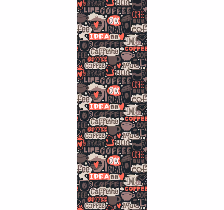 Caffeine Motif lettering wallpaper - TenStickers