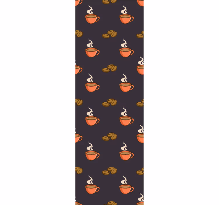 Coffeetime Pattern custom wallpaper - TenStickers