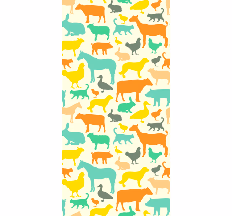 Animal Silhouettes animals wallpaper - TenStickers