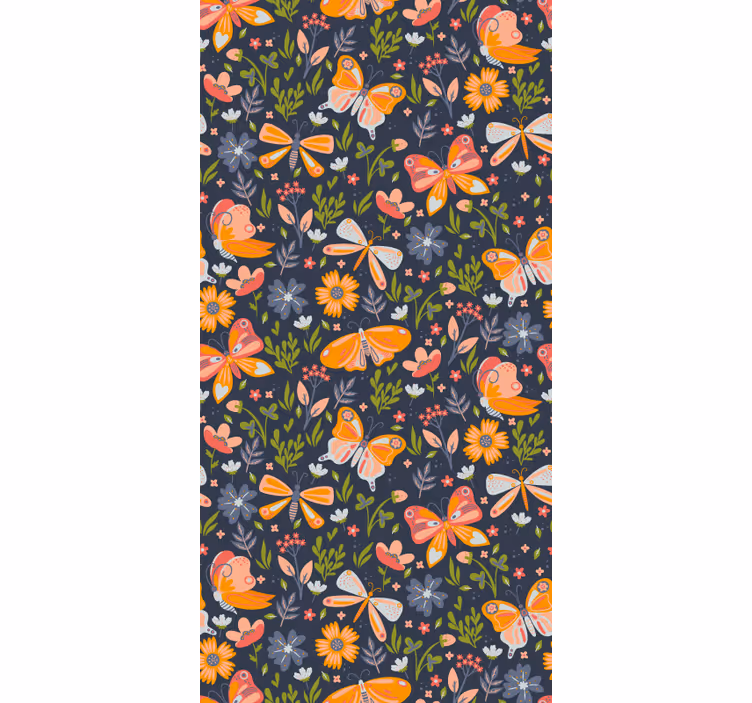 Butterfly Garden Panel butterflies wallpaper - TenStickers