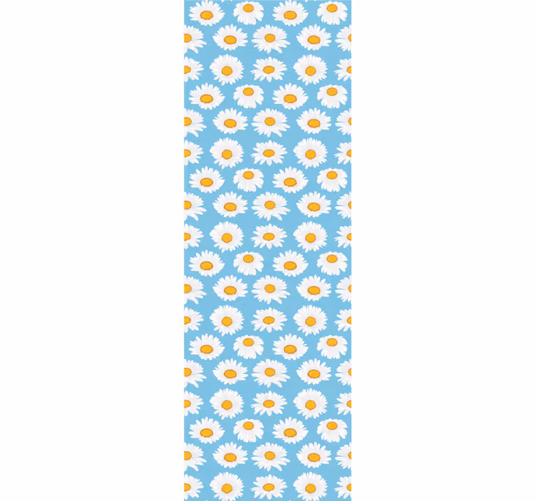 Daisy Patterned flowers wallpaper - TenStickers