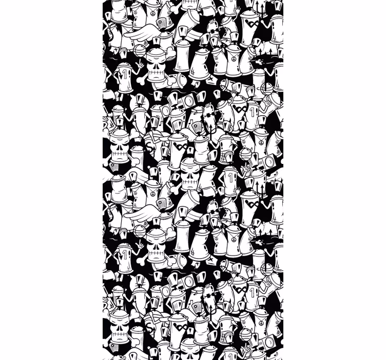 Monochrome Botanicals nature wallpaper - TenStickers