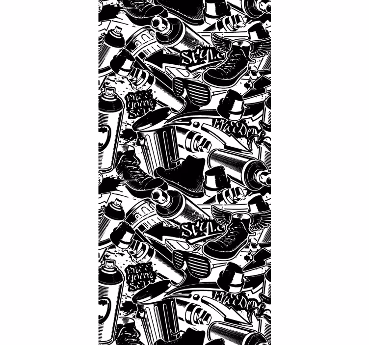 Graffiti Essentials art wallpaper - TenStickers