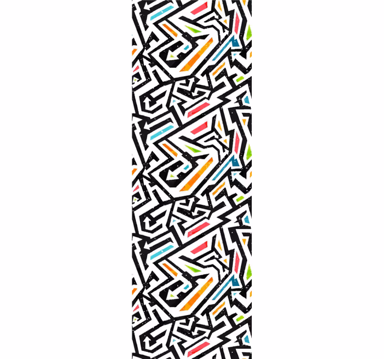 Wallpaper teenage bedroom geometric chaos - TenStickers