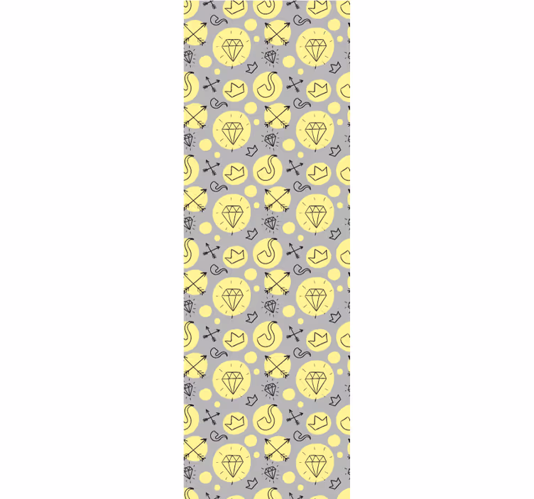 Graffiti diamonds and crowns art wallpaper - TenStickers