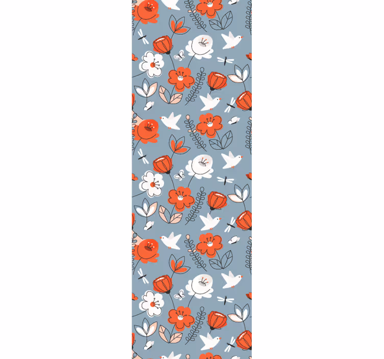 Floral Pattern Detail flowers wallpaper - TenStickers