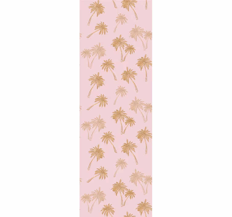Palm tree golden blush wallpaper - TenStickers