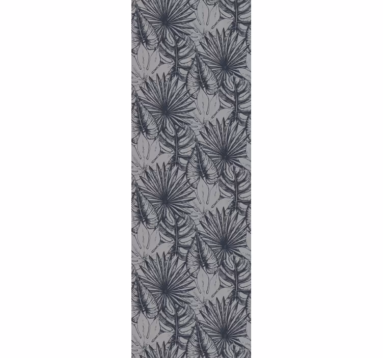 Tropical palm tree charcoal tree wallpaper - TenStickers