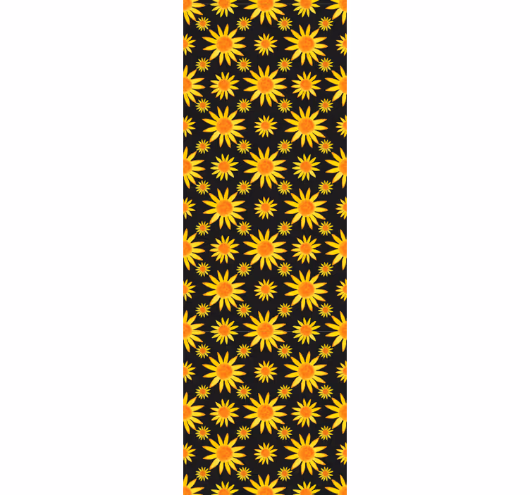 Sunflower Pattern flowers wallpaper - TenStickers