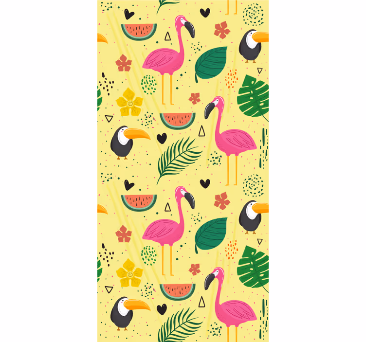 Cute animals with plants animal wallpaper - TenStickers