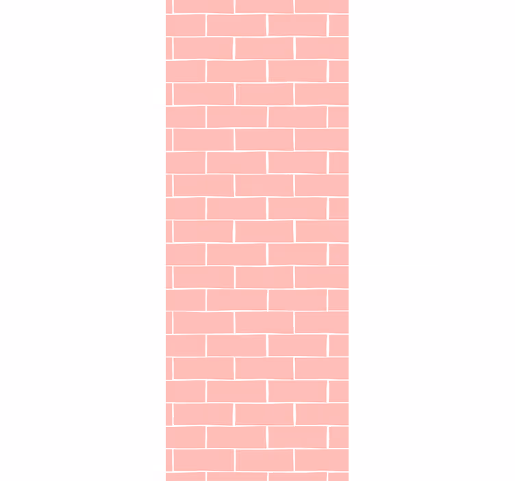 Pink Brick Pattern bricks wallpaper - TenStickers