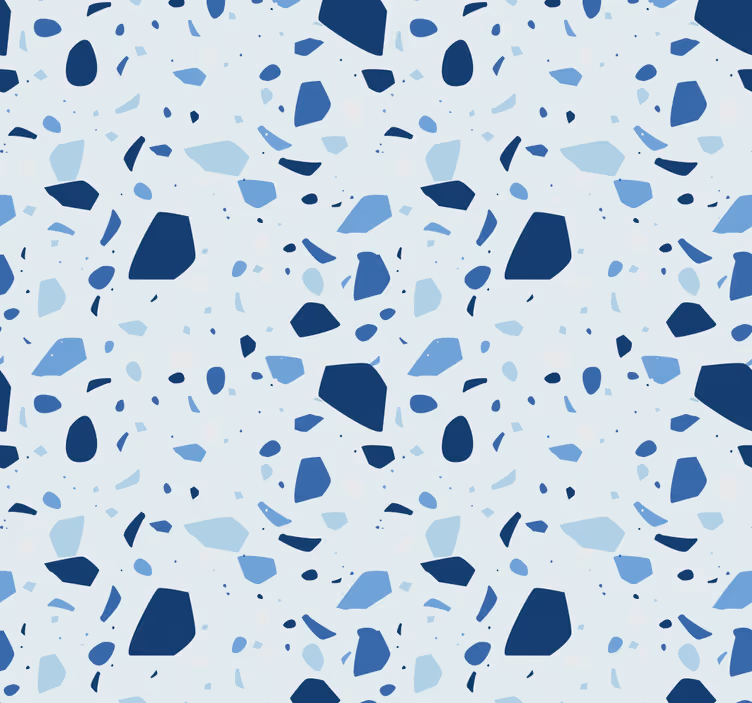 Blue terrazo Stone wallpaper - TenStickers