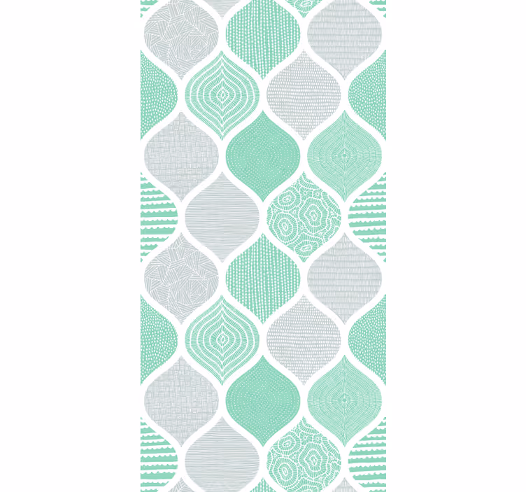 Living area wallpaper with geometric textures - TenStickers