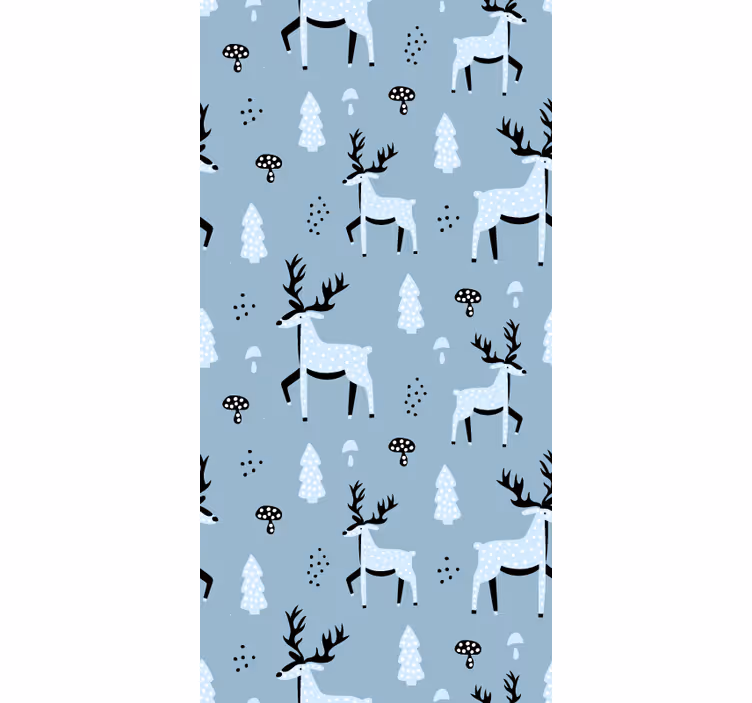 Reindeer Pattern Design animals wallpaper - TenStickers