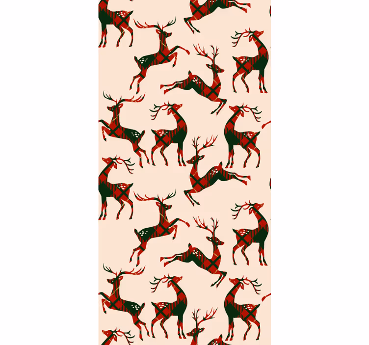 Festive Reindeer animals wallpaper - TenStickers