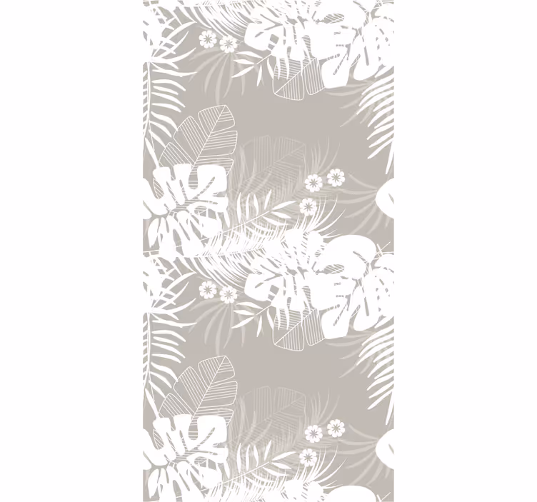 Botanical Silhouette leaves wallpaper - TenStickers