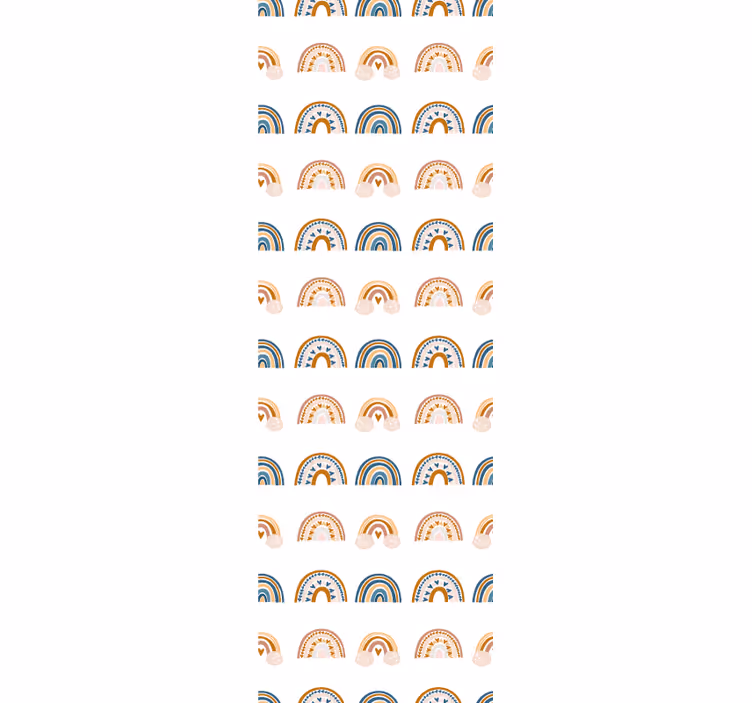 Rainbow Arcs Pattern nursery room wallpaper - TenStickers