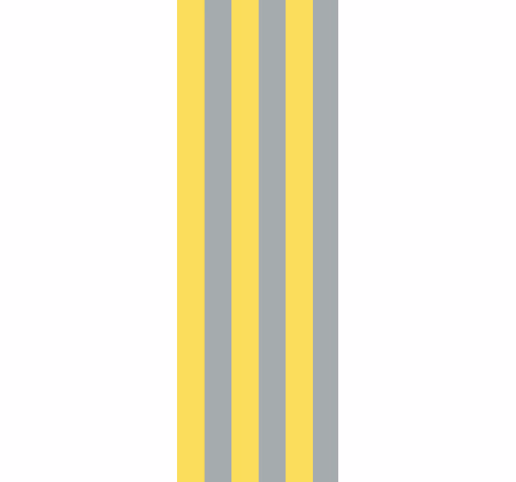 Yellow Gray Stripes wallpaper horizontal stripes - TenStickers