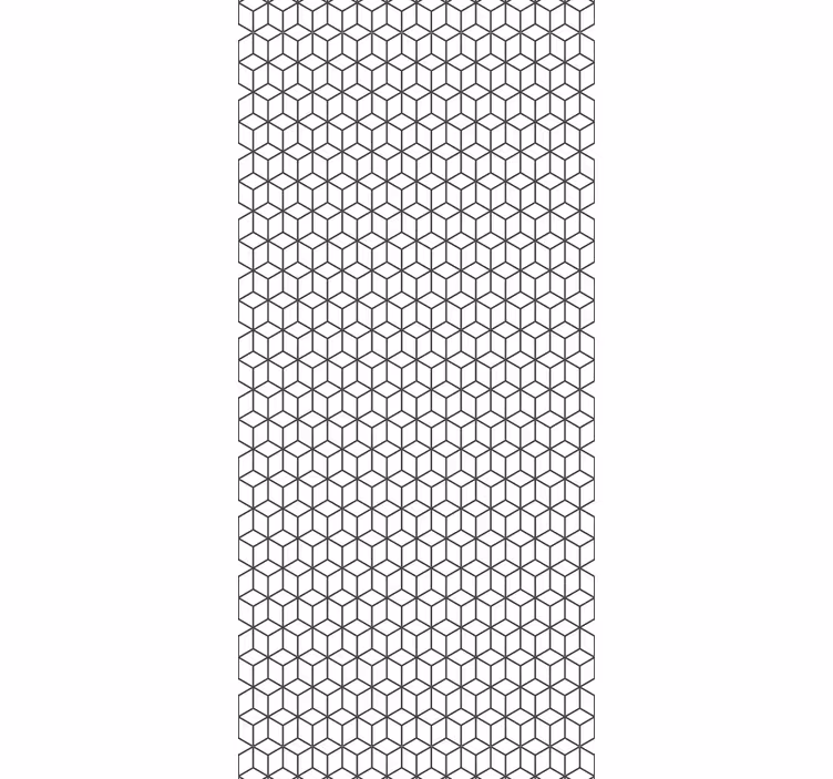 Nordic style border cubes Abstract Wallpaper - TenStickers