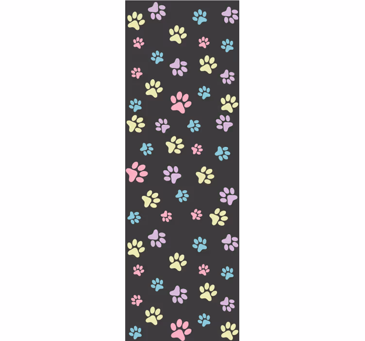Paw Pattern Motif cute dog wallpaper - TenStickers