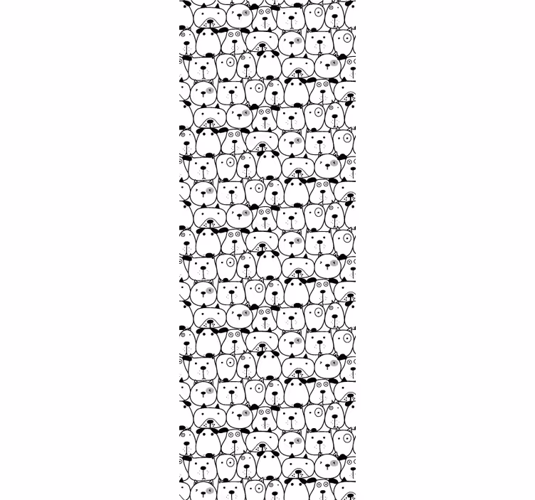 Sketched Felines cats wallpaper - TenStickers