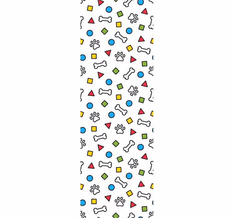Playful Pet Motifs cute dog wallpaper - TenStickers