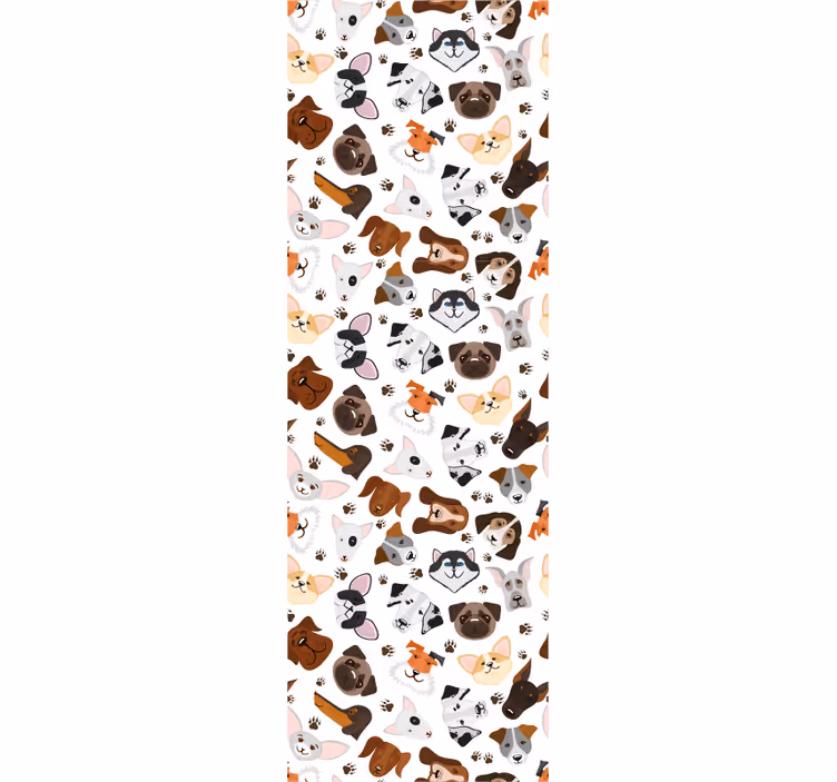 breeds dogs heads Bedroom Wallpaper - TenStickers