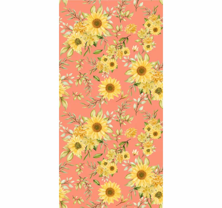 Sunflower Blossoms flowers wallpaper - TenStickers