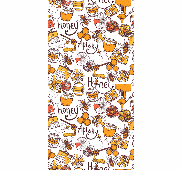 Wallpaper teenage bedroom beehive joy - TenStickers