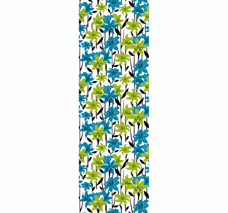 Colorful Floral Bloom flowers wallpaper - TenStickers