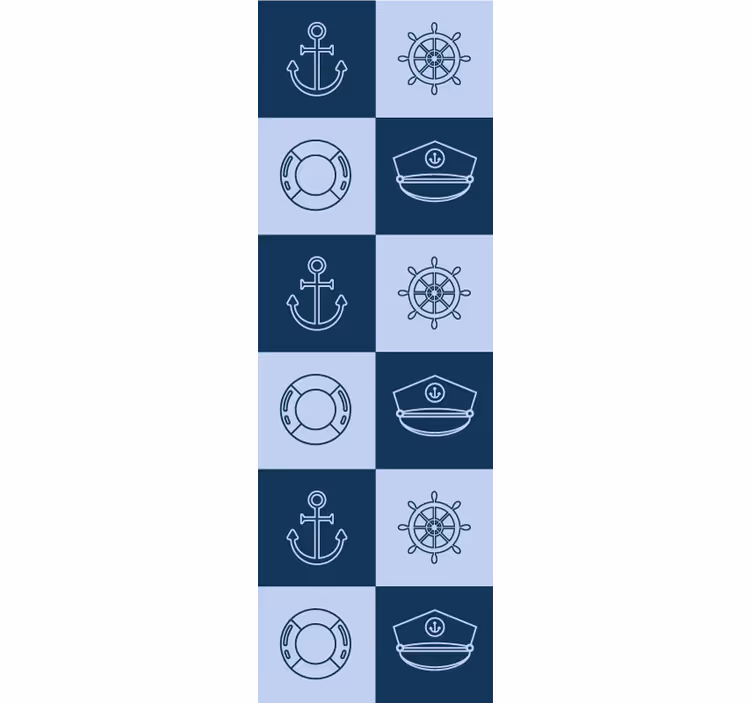 Nautical Tile Pattern tile effect wallpaper - TenStickers
